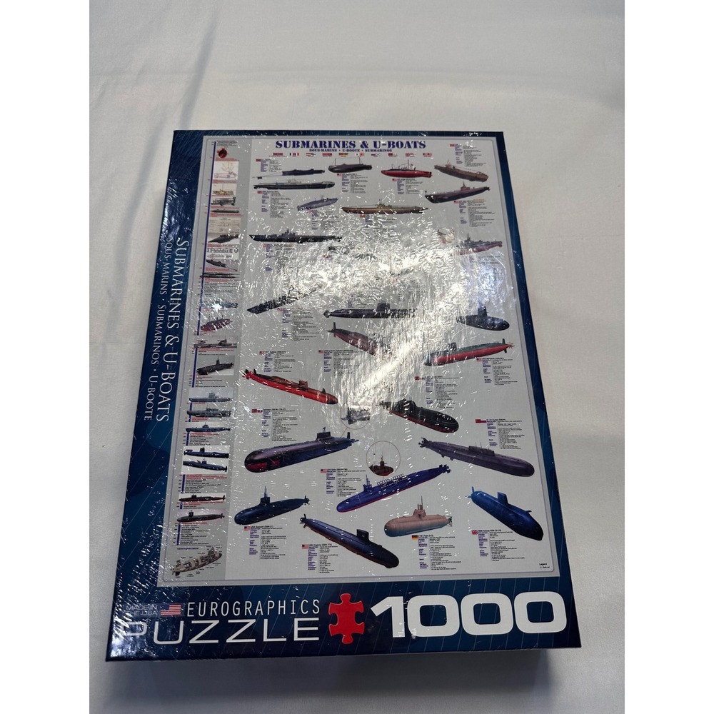 EuroGraphics Submarines & U-Boats 1000 Piece Jigsaw Puzzle Made in USA New